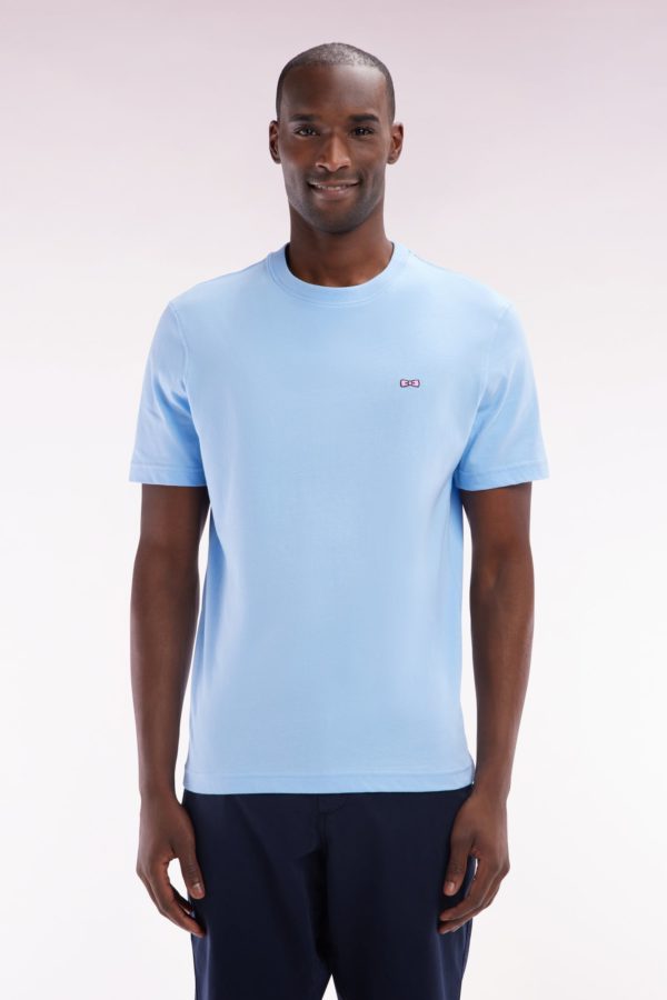 T-shirt En Coton Ciel Sérigraphié Coupe Droite Eden Park