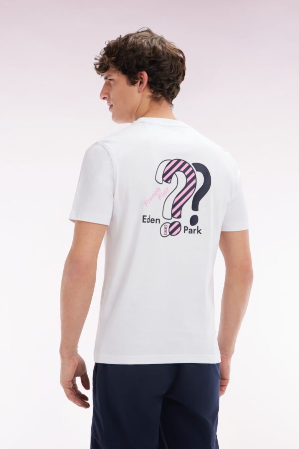 T-shirt En Coton Blanc Broderie Dos Cerclée Coupe Droite Eden Park – Image 3