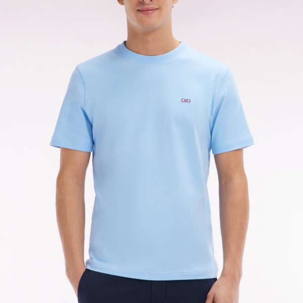 T-shirt En Coton Ciel Broderie Dos Cerclée Coupe Droite Eden Park