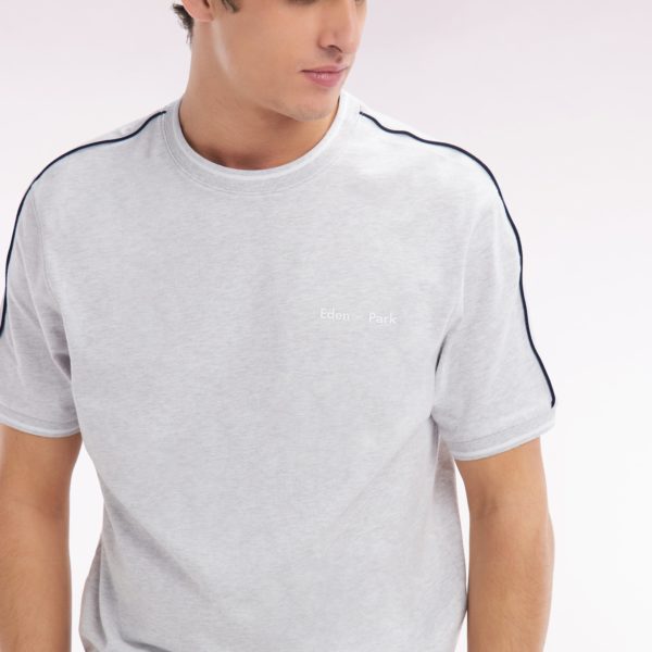 T-shirt En Coton Gris Coupe Décontractée Eden Park