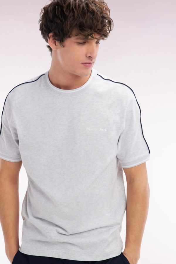 T-shirt En Coton Gris Coupe Décontractée Eden Park – Image 2