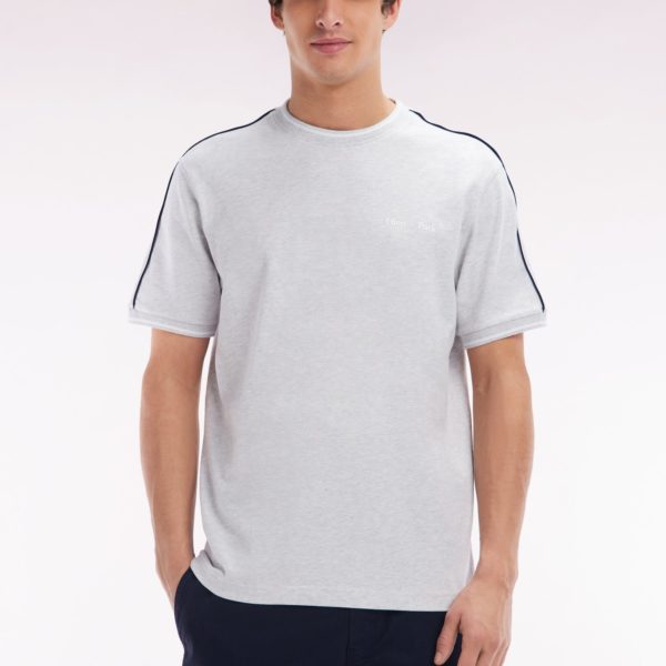 T-shirt En Coton Gris Coupe Décontractée Eden Park