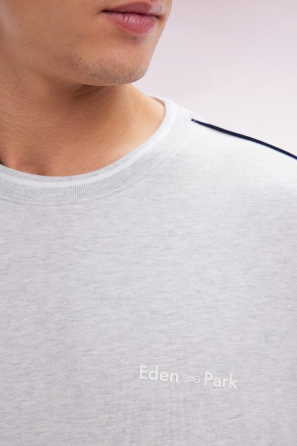 T-shirt En Coton Gris Coupe Décontractée Eden Park – Image 4