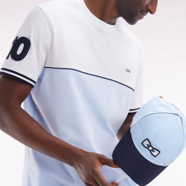 T-shirt Bicolore En Coton Ciel Coupe Décontractée Eden Park