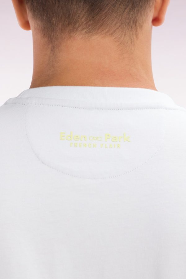T-shirt Bicolore En Coton Jaune Coupe Décontractée Eden Park – Image 4