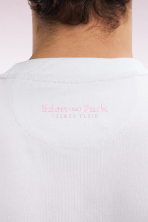 T-shirt Bicolore En Coton Rose Coupe Décontractée Eden Park – Image 4