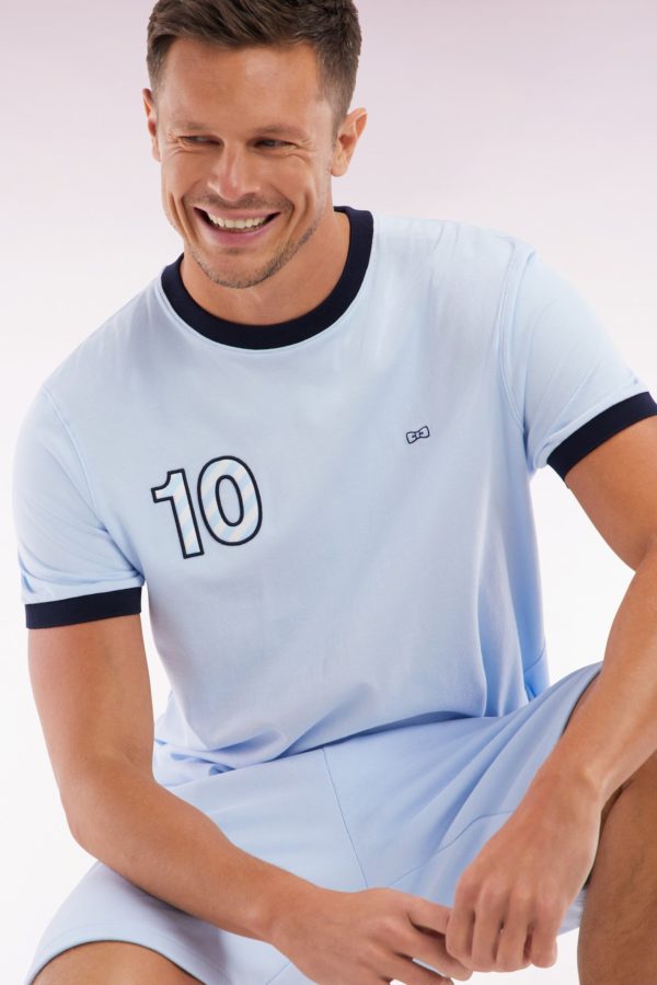 T-shirt En Coton Ciel Broderie 10 Coupe Décontractée Eden Park – Image 2