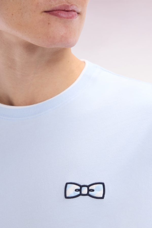 T-shirt En Coton Ciel Broderie Nœud Papillon Coupe Décontractée Eden Park – Image 4