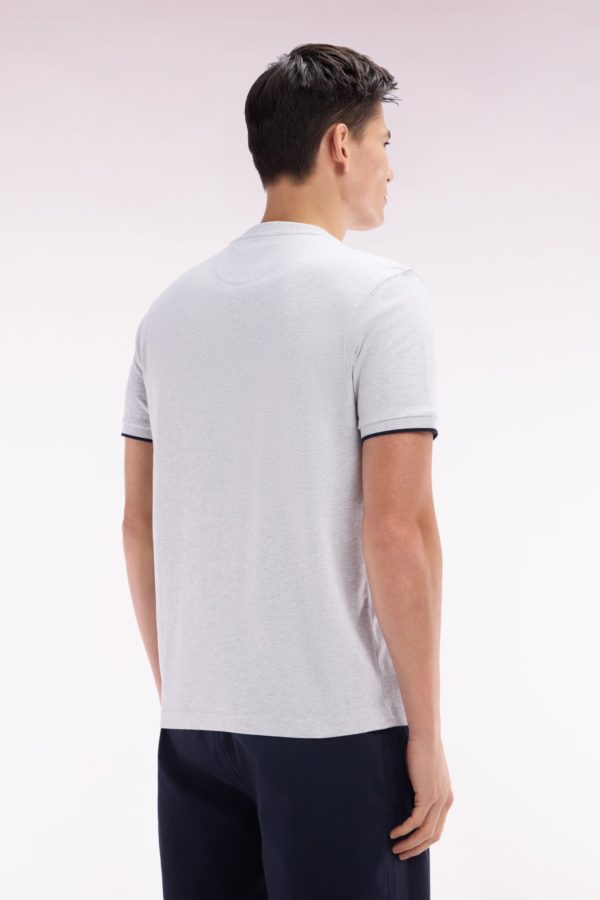 T-shirt En Coton Gris Broderie Nœud Papillon Coupe Décontractée Eden Park – Image 3