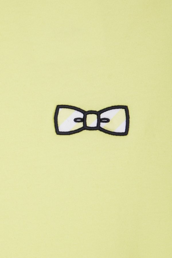 T-shirt En Coton Jaune Broderie Nœud Papillon Coupe Décontractée Eden Park – Image 5