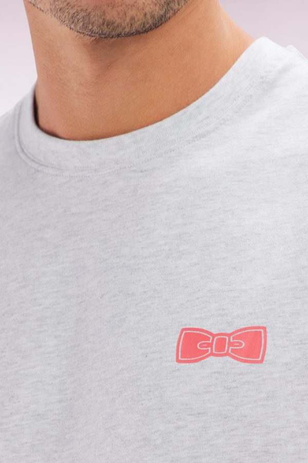 T-shirt 10 En Coton Gris Et Rouge Coupe Décontractée Eden Park – Image 4