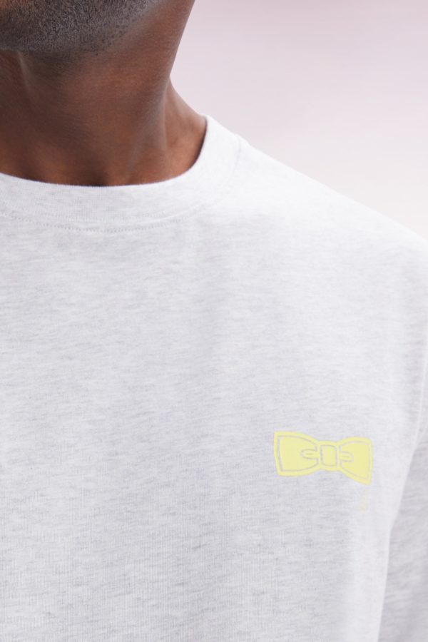 T-shirt 10 En Coton Gris Et Jaune Coupe Décontractée Eden Park – Image 4