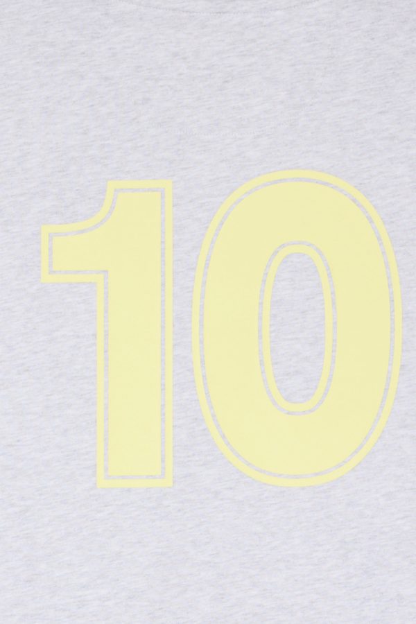 T-shirt 10 En Coton Gris Et Jaune Coupe Décontractée Eden Park – Image 5