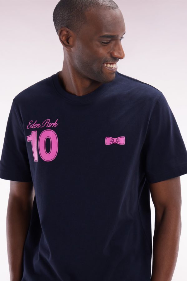 T-shirt 10 En Coton Marine Et Rose Coupe Décontractée Eden Park – Image 4