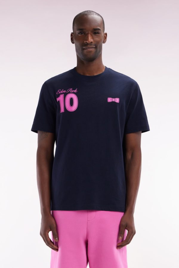 T-shirt 10 En Coton Marine Et Rose Coupe Décontractée Eden Park