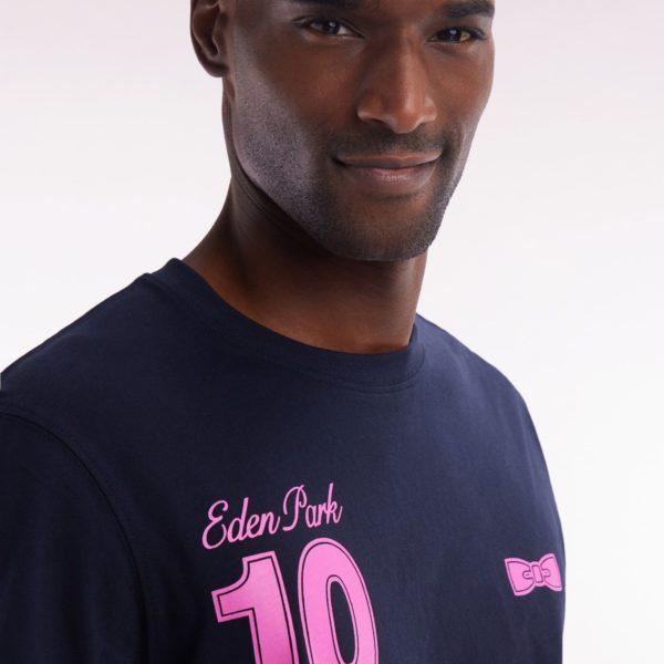 T-shirt 10 En Coton Marine Et Rose Coupe Décontractée Eden Park