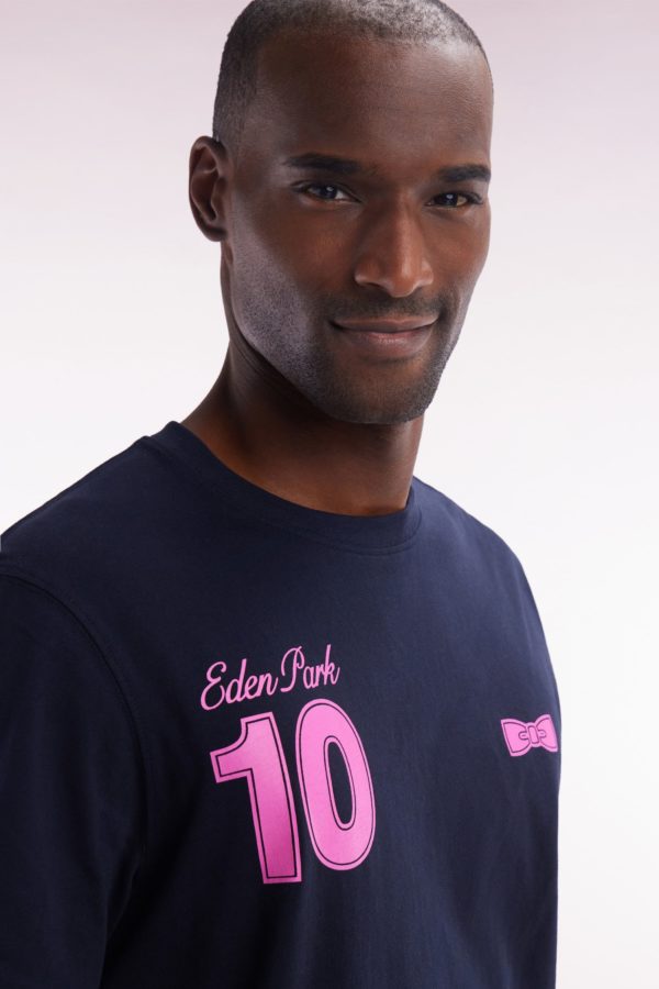 T-shirt 10 En Coton Marine Et Rose Coupe Décontractée Eden Park – Image 2