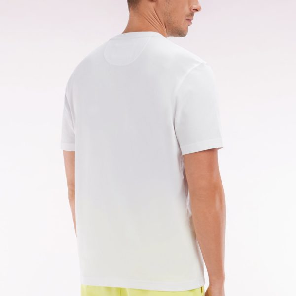 T-shirt En Coton Blanc Sérigraphie Palmiers Coupe Décontractée Eden Park