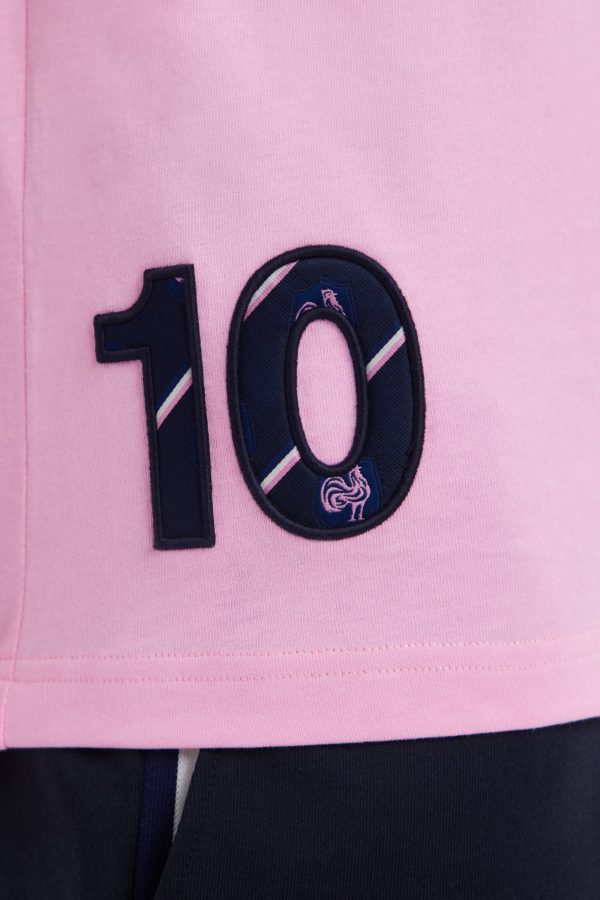 T-shirt Bicolore Xv De France En Coton Rose Coupe Droite Eden Park – Image 4