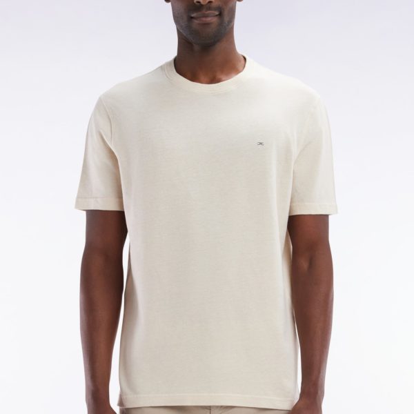 T-shirt En Coton Et Lin Écru Coupe Droite Eden Park