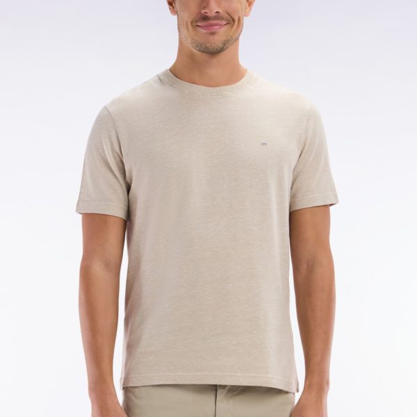 T-shirt En Coton Et Lin Beige Coupe Droite Eden Park