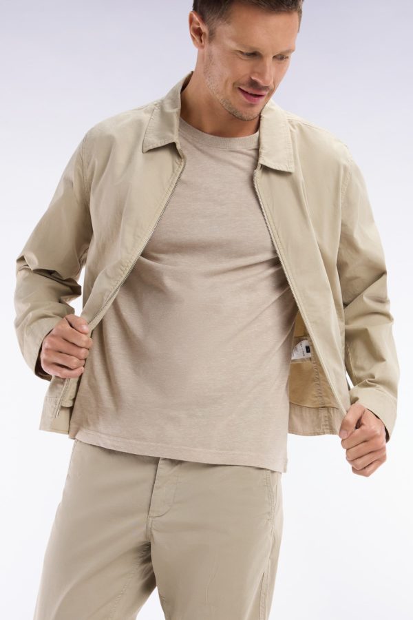 T-shirt En Coton Et Lin Beige Coupe Droite Eden Park – Image 2