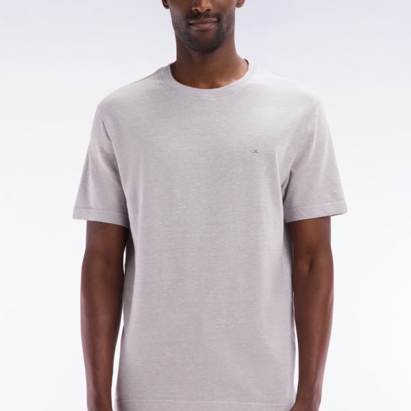 T-shirt En Coton Et Lin Gris Coupe Droite Eden Park