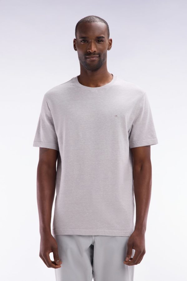 T-shirt En Coton Et Lin Gris Coupe Droite Eden Park