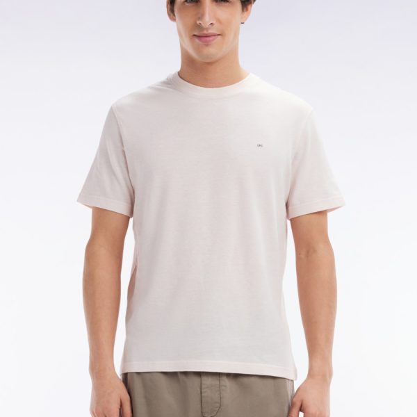 T-shirt En Coton Et Lin Rose Coupe Droite Eden Park