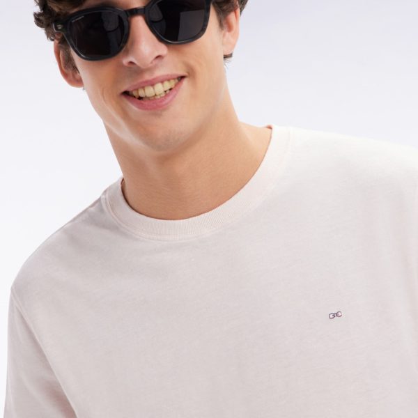T-shirt En Coton Et Lin Rose Coupe Droite Eden Park