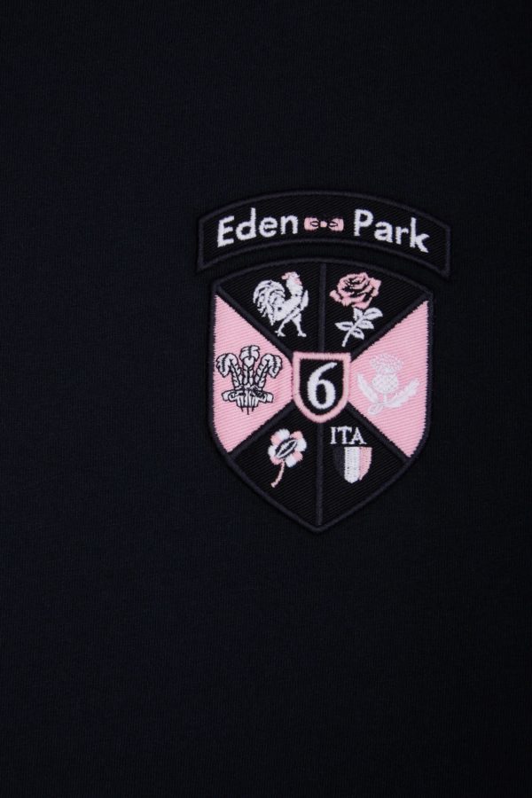 T-shirt En Coton Marine Écusson 6 Nations Coupe Droite Eden Park – Image 5