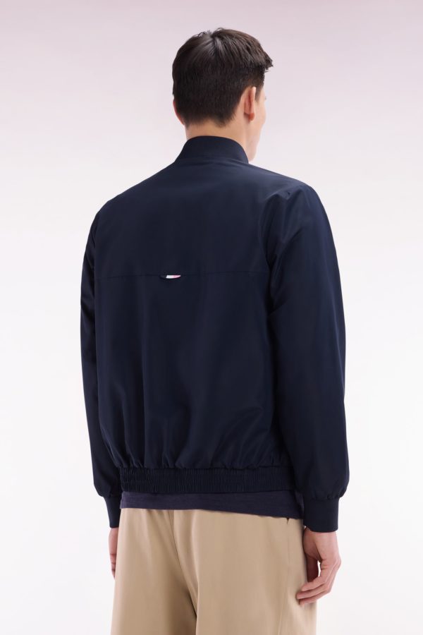 Blouson Zippé En Nylon Soft Touch À Col Teddy Marine Eden Park – Image 3