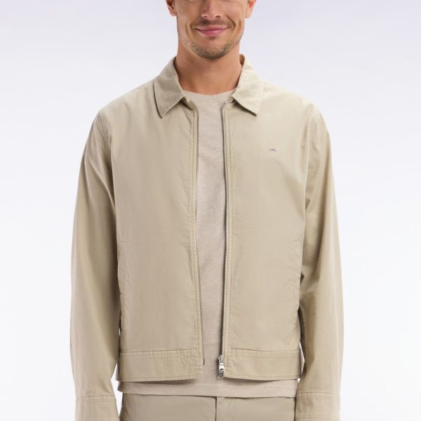 Blouson Zippé En Gabardine De Coton Stretch Beige Eden Park