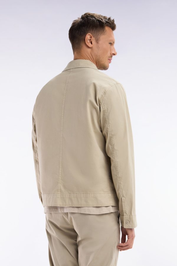 Blouson Zippé En Gabardine De Coton Stretch Beige Eden Park – Image 3