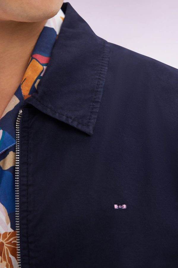 Blouson Zippé En Gabardine De Coton Stretch Marine Eden Park – Image 2