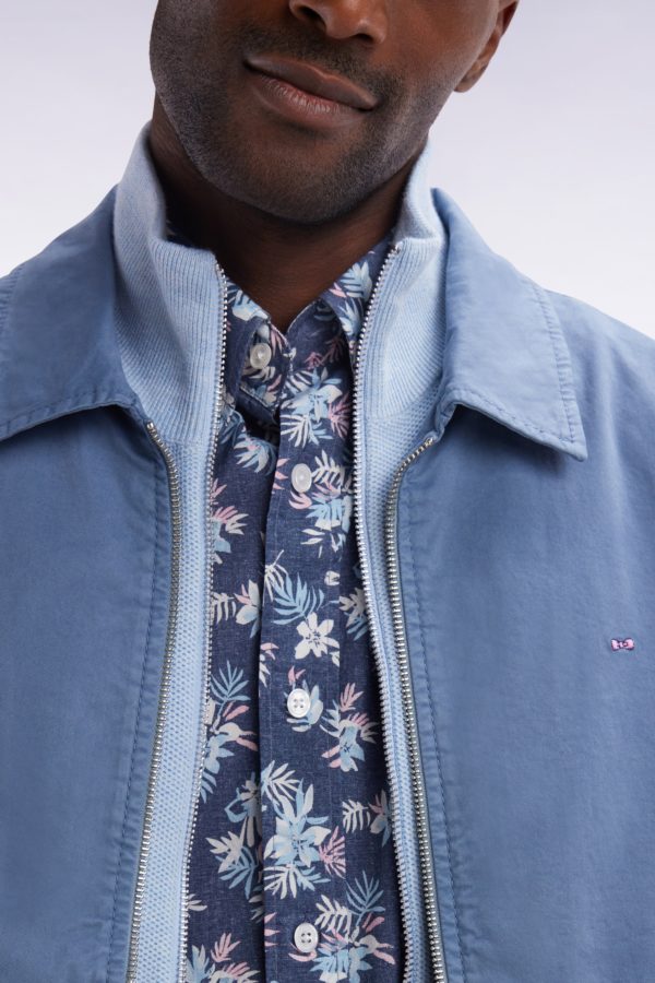 Blouson Zippé En Gabardine De Coton Stretch Gris Eden Park – Image 4