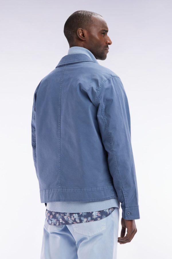 Blouson Zippé En Gabardine De Coton Stretch Gris Eden Park – Image 3