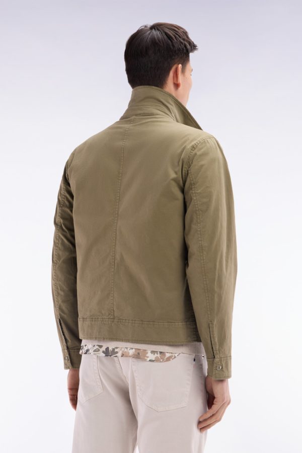 Blouson Zippé En Gabardine De Coton Stretch Kaki Eden Park – Image 3
