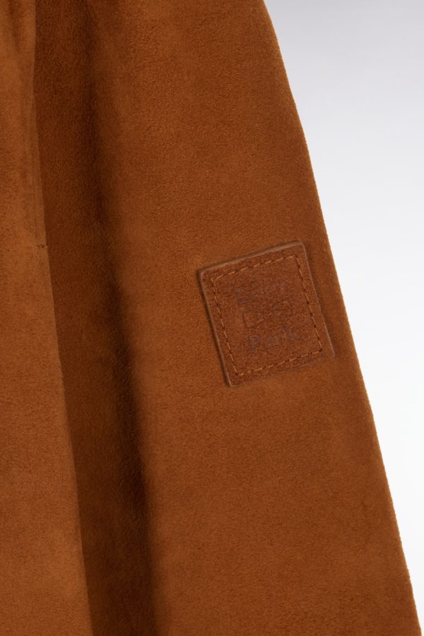 Blouson Zippé En Cuir Suédé Marron Eden Park – Image 5