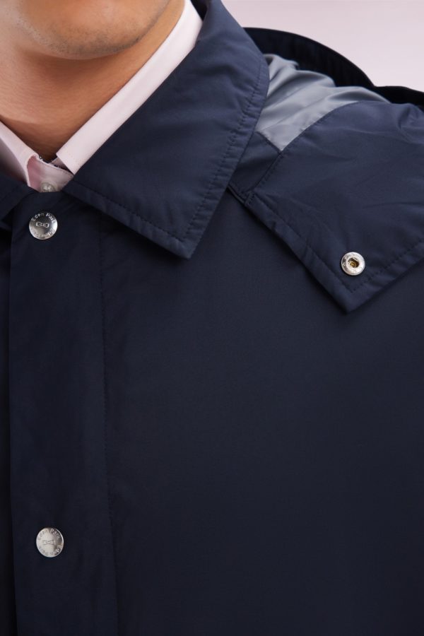 Parka À Capuche Amovible Bleu Marine Eden Park – Image 4