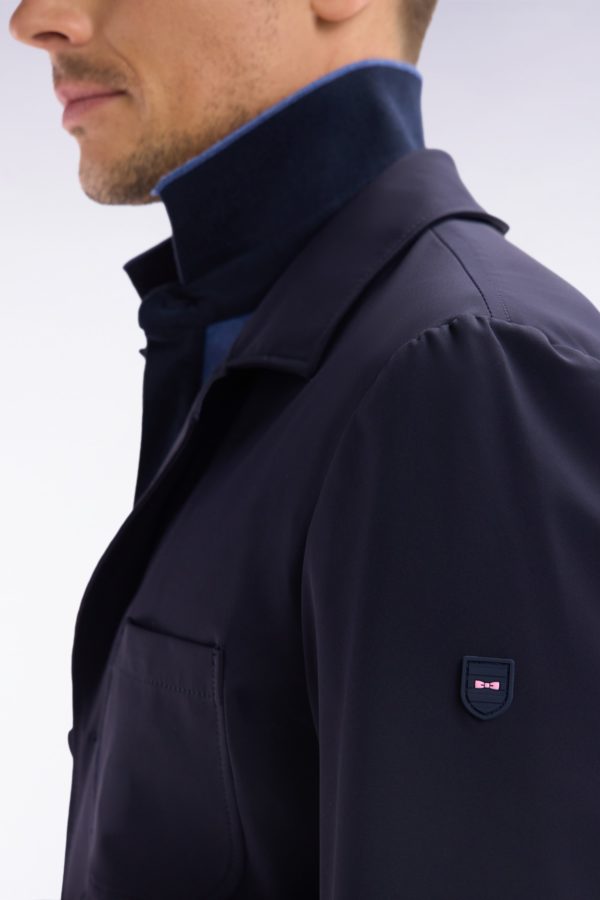 Veste Surchemise À Poches Plaquées Bleu Marine Eden Park – Image 4