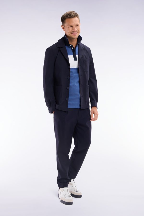 Veste Surchemise À Poches Plaquées Bleu Marine Eden Park – Image 2