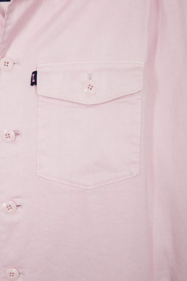 Surchemise À Poches Plaquées En Lin Et Coton Stretch Rose Eden Park – Image 5