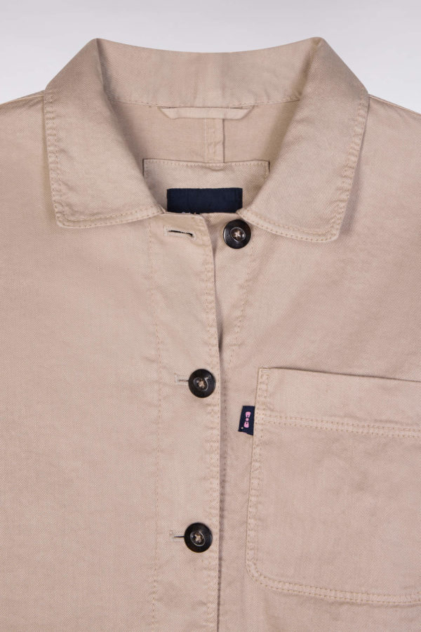 Surchemise Ceinturée En Lin Et Coton Stretch Beige Coupe Oversized Eden Park – Image 5