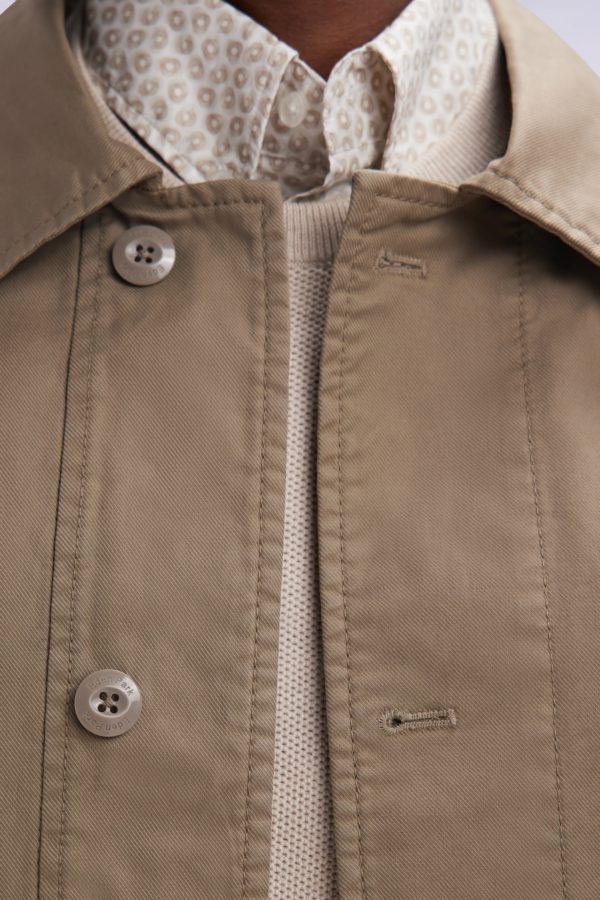 Surchemise À Poches Plaquées En Coton Stretch Sable Eden Park – Image 4