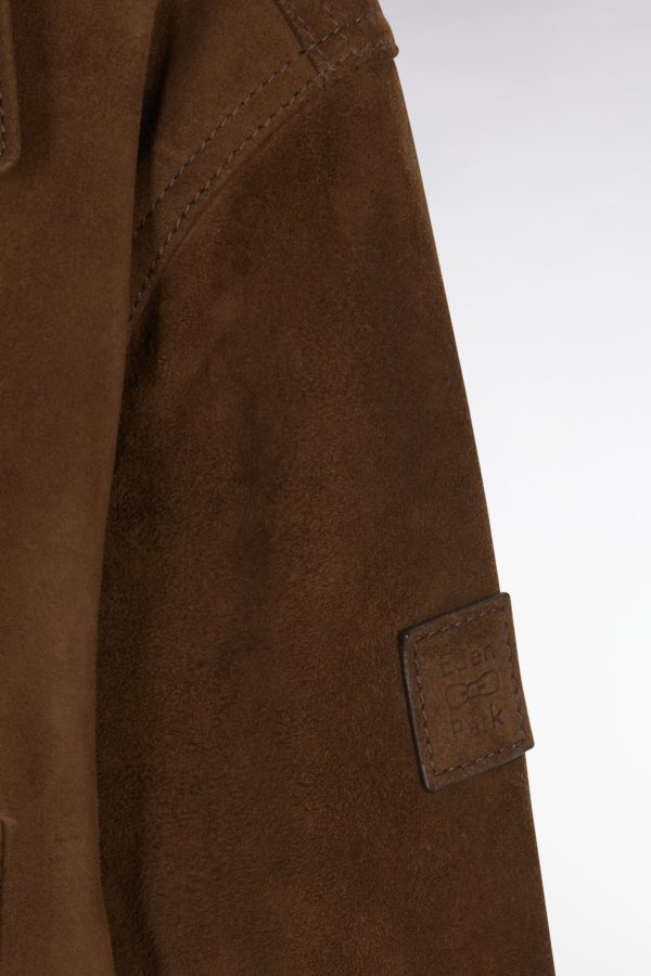 Surchemise En Cuir Suédé Marron Eden Park – Image 6