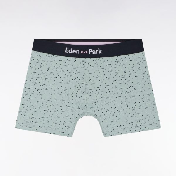Boxer En Jersey De Coton Stretch À Micromotifs Gris Moyen Eden Park