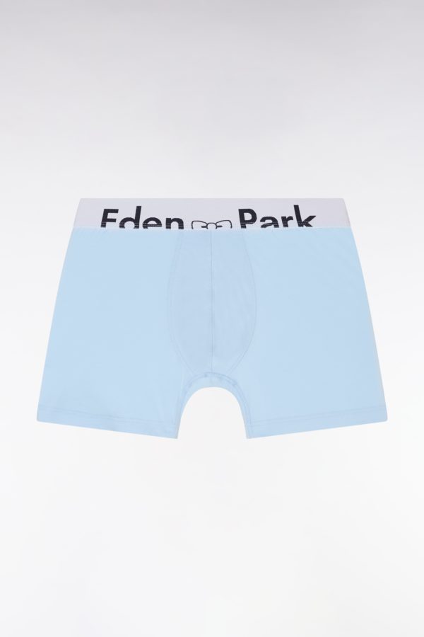 Boxer En Jersey De Coton Stretch Ciel Élastique Taille Blanc Eden Park