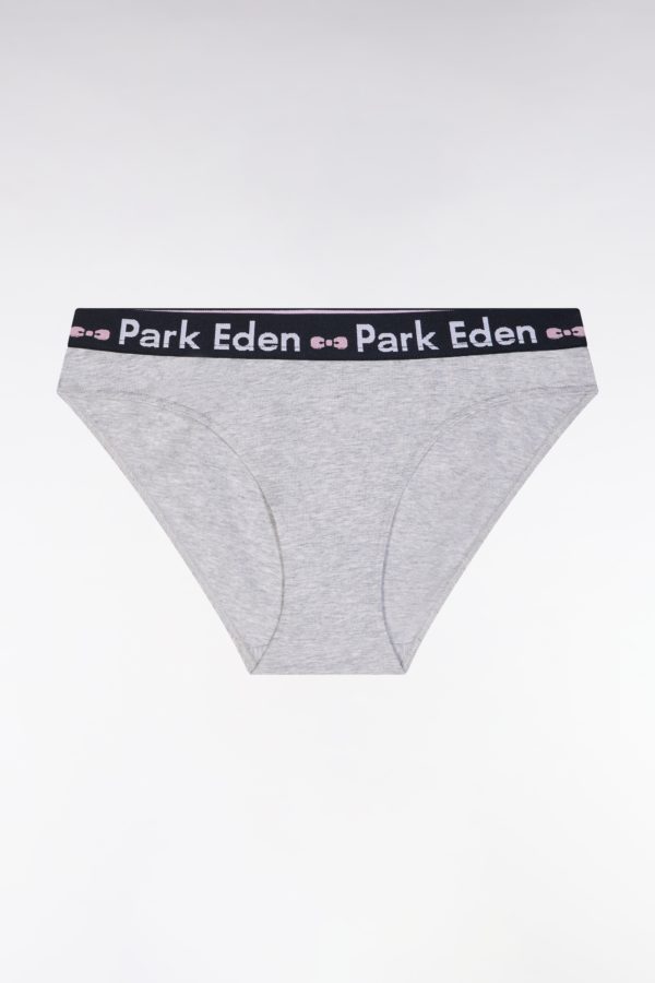 Culotte En Coton Stretch Gris Eden Park