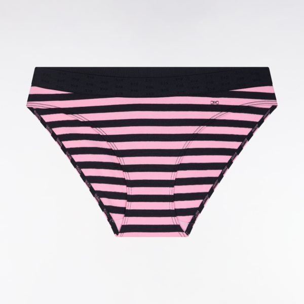 Culotte En Modal Stretch Cerclé Marine Et Rose Eden Park